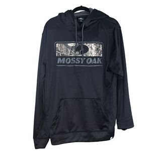 MOSSY OAK Men’s Black Hoodie Size Large